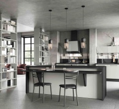 Итальянские Кухни с барной стойкой - Кухня Quadra 05 Итальянские Кухни с барной стойкой - Кухня Quadra 05 фабрика Colombini Casa