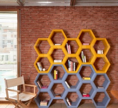 Книжный стеллаж HEXA фабрика Slide