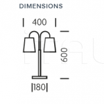 Настольный светильник SH/60/TL2/BB/EBR Chelsom