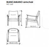 Кресло Biancamano Meroni & Colzani