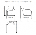Кресло Opera High Meroni & Colzani