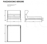 Кровать Piazzaduomo Bergere Meroni & Colzani
