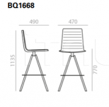 Барный стул Flex High Back BQ1668 Andreu World
