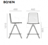 Барный стул Flex High Back BQ1674 Andreu World