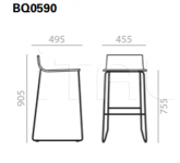 Барный стул Lineal BQ0590 Andreu World