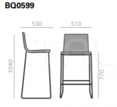 Барный стул Lineal Comfort BQ0599 Andreu World