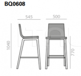 Барный стул Lineal Comfort BQ0608 Andreu World