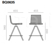 Барный стул Lineal Comfort BQ0635 Andreu World