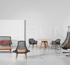 Итальянские Уличные кресла - Кресло Maia Relax armchair Maia Rope teak legs Итальянские Уличные кресла - Кресло Maia Relax armchair Maia Rope teak legs фабрика Kettal