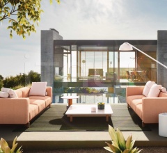 Итальянские Уличные светильники - Светильник Overhang floor lamp Half Dome фабрика Kettal