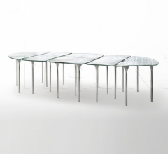 Итальянские Столы обеденные - Стол обеденный Specchio di Venere Итальянские Столы обеденные - Стол обеденный Specchio di Venere фабрика Glas italia