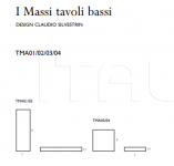 Журнальный столик I Massi tavoli bassi Glas italia