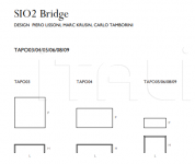 Журнальный столик SiO2 Bridge Glas italia