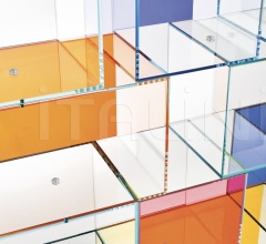 Итальянские Стеллажи - Книжный стеллаж Quantum фабрика Glas italia