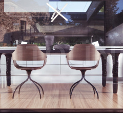 Стул с подлокотниками Showtime - swivel base Стул с подлокотниками Showtime - swivel base фабрика BD Barcelona Design