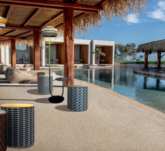 Итальянские Уличные светильники - Напольный светильник CALYPSO + FL TABLE GUADALUPE OUTDOOR фабрика Contardi