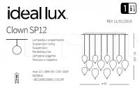 Подвесной светильник CLOWN SP12 Ideal Lux