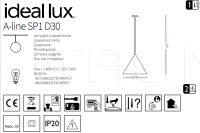 Подвесной светильник A-LINE SP1 D30 Ideal Lux