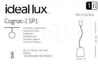 Подвесной светильник COGNAC-1 SP1 Ideal Lux