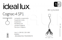 Подвесной светильник COGNAC-4 SP1 Ideal Lux