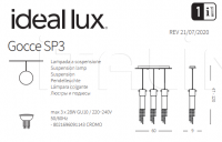 Подвесной светильник GOCCE SP3 Ideal Lux