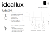 Подвесной светильник SOFT SP3 Ideal Lux