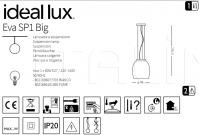 Подвесной светильник EVA SP1 BIG Ideal Lux
