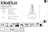 Подвесной светильник ARIZONA SP3 Ideal Lux