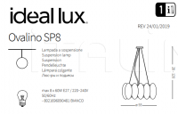 Подвесной светильник OVALINO SP8 Ideal Lux