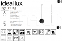 Подвесной светильник RIGA SP1 BIG Ideal Lux