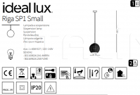 Подвесной светильник RIGA SP1 SMALL Ideal Lux