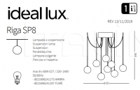 Подвесной светильник RIGA SP8 Ideal Lux