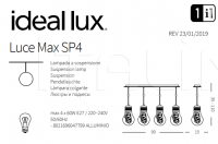 Подвесной светильник LUCE MAX SP4 Ideal Lux