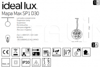 Подвесной светильник MAPA MAX SP1 D30 Ideal Lux