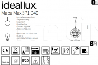 Подвесной светильник MAPA MAX SP1 D40 Ideal Lux