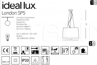 Подвесной светильник LONDON CROMO SP5 Ideal Lux