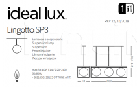 Подвесной светильник LINGOTTO SP3 Ideal Lux