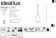Подвесной светильник BERGEN-1 SP1 Ideal Lux