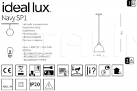 Подвесной светильник NAVY SP1 Ideal Lux
