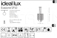 Люстра EVASIONE SP10 Ideal Lux