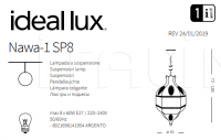 Подвесной светильник NAWA-1 SP8 Ideal Lux