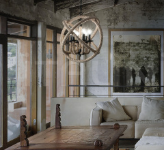 Итальянские Свет - Подвесной светильник CORDA SP6 фабрика Ideal Lux