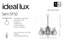 Люстра SEM SP10 Ideal Lux