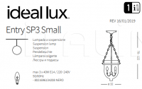 Подвесной светильник ENTRY SP3 SMALL Ideal Lux