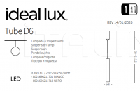 Подвесной светильник TUBE D6 Ideal Lux