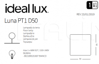 Напольный светильник LUNA PT1 D50 Ideal Lux