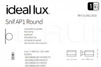 Настенный светильник SNIF AP1 ROUND Ideal Lux