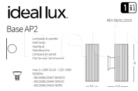 Настенный светильник BASE AP2 Ideal Lux