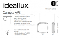Настенный светильник COMETA AP3 Ideal Lux