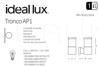 Настенный светильник TRONCO AP1 Ideal Lux
